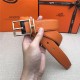 Hermes Nathan 32 reversible belt Togo Orange High