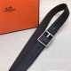 Hermes Code 32 reversible belt Togo Black/Coffee with Silver Buckle High