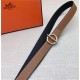 Hermes Circle belt buckle & Reversible leather strap 25 mm Epsom Camel High