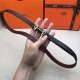 Hermes Gamma belt buckle & Reversible leather strap 13 mm Epsom Black/Burgundy High