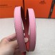 Hermes Gamma belt buckle & Reversible leather strap 13 mm Epsom Pink/Wine High