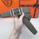 Hermes Cape Town belt buckle & Reversible leather strap 38 mm Togo Grey High