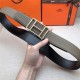 Hermes Cape Town belt buckle & Reversible leather strap 38 mm Togo Grey High