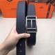 Hermes Cape Town belt buckle & Reversible leather strap 38 mm Togo Navy High