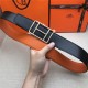 Hermes Cape Town belt buckle & Reversible leather strap 38 mm Togo Orange High