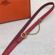 Hermes Chain belt buckle & Reversible leather strap 13 mm Epsom Red/Burgundy High