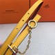 Hermes Chain belt buckle & Reversible leather strap 13 mm Epsom Yellow/Burgundy High