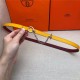 Hermes Chain belt buckle & Reversible leather strap 13 mm Epsom Yellow/Burgundy High