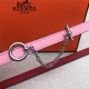 Hermes Chain belt buckle & Reversible leather strap 13 mm Epsom Pink/Red High