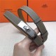 Hermes Kelly 18 belt Epsom Grey High