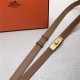 Hermes Kelly 18 belt Epsom Camel High