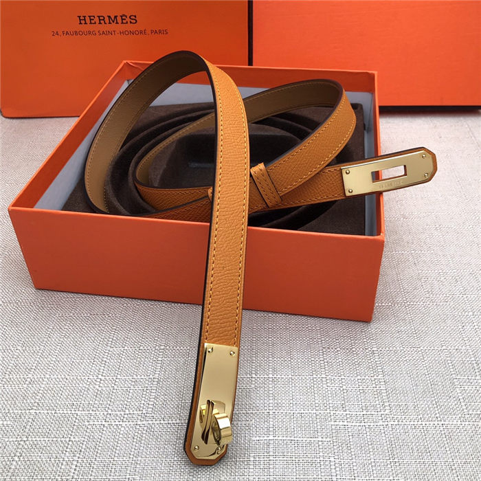 Hermes Kelly 18 belt Epsom Orange High