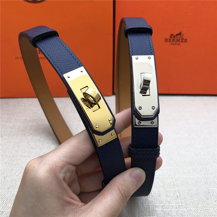 Hermes Kelly 18 belt Epsom Navy High