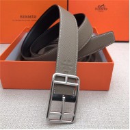 Hermes Cape Code 32 reversible belt Epsom Grey High