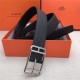 Hermes Cape Code 32 reversible belt Epsom Black High