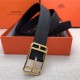 Hermes Cape Code 32 reversible belt Epsom Black High