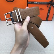 Hermes Nathan 38 reversible belt Togo Camel High