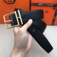 Hermes Nathan 38 reversible belt Togo Black High