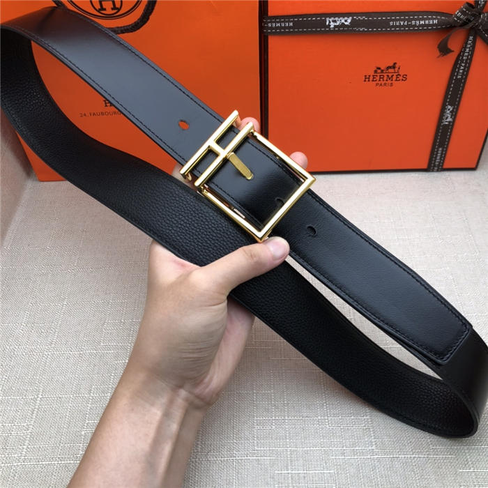 Hermes Nathan 38 reversible belt Togo Black High