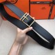 Hermes Nathan 38 reversible belt Togo Black High