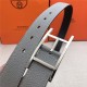 Hermes Quentin reversible belt 32 mm Togo Black/Grey High