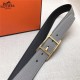 Hermes Quentin reversible belt 32 mm Togo Black/Grey High