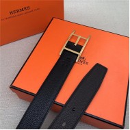 Hermes Quentin reversible belt 32 mm Togo Black/Coffee High