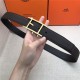 Hermes Quentin reversible belt 32 mm Togo Black/Coffee High