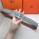 Hermes Quentin reversible belt 32 mm Togo Camel/Grey High