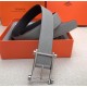 Hermes Reversible belt 32 mm Togo Black/Grey High