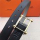 Hermes Reversible belt 32 mm Togo Black/Grey High