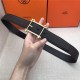 Hermes Reversible belt 32 mm Togo Black/Coffee High