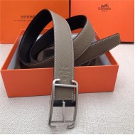 Hermes Society 32 reversible belt Epsom Grey High