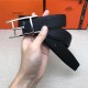 Hermes Quentin reversible belt 32 mm Togo Black High