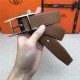 Hermes Quentin reversible belt 32 mm Togo Camel High