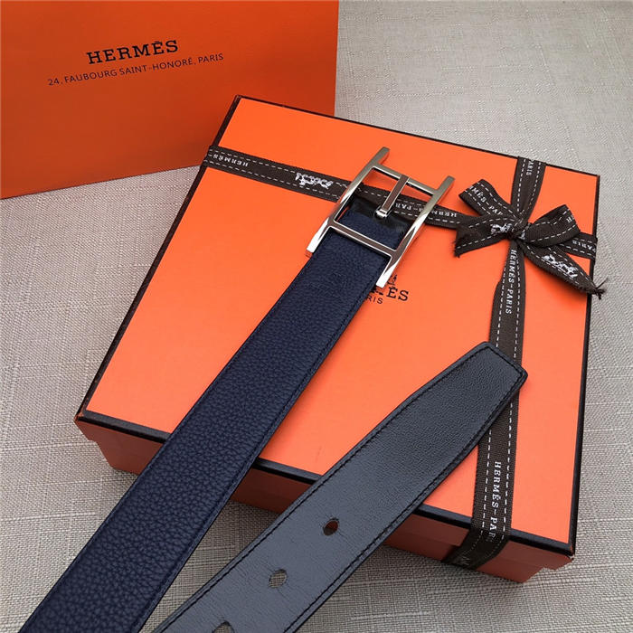 Hermes Quentin reversible belt 32 mm Togo Navy High