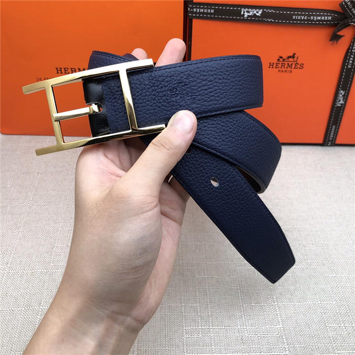 Hermes Quentin reversible belt 32 mm Togo Navy High