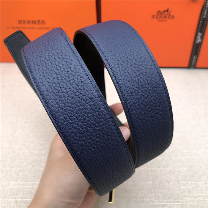 Hermes Quentin reversible belt 32 mm Togo Navy High