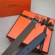 Hermes Quentin reversible belt 32 mm Togo Grey High