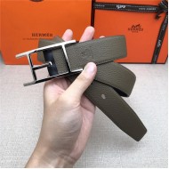 Hermes Quentin reversible belt 32 mm Togo Grey High