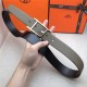 Hermes Quentin reversible belt 32 mm Togo Grey High