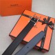 Hermes Quentin reversible belt 32 mm Togo Coffee High