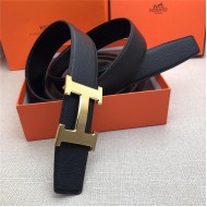 Hermes H belt buckle & reversible strap 32/38 mm Togo Black High