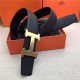 Hermes H belt buckle & reversible strap 32/38 mm Togo Black High