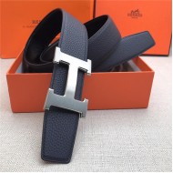 Hermes H belt buckle & reversible strap 32/38 mm Togo Navy High