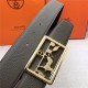 Hermes Carriage reversible Belt 32/38 mm Togo Grey High