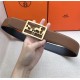 Hermes Carriage reversible Belt 32/38 mm Togo Camel High