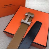 Hermes H belt buckle & reversible strap 38 mm Epsom Camel High