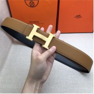 Hermes H belt buckle & reversible strap 38 mm Epsom Camel High