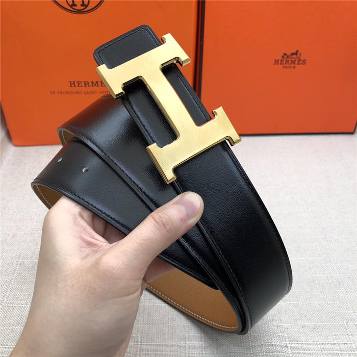 Hermes H belt buckle & reversible strap 38 mm Epsom Camel High